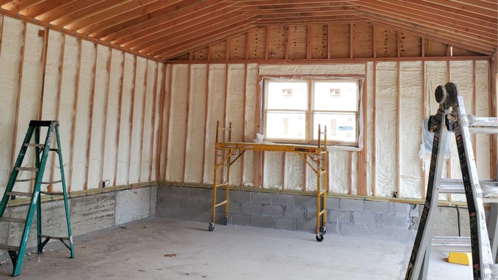 Spray foam insulation for residential property